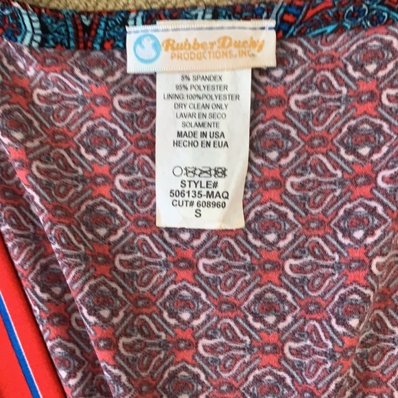 VINTAGE LOW CUT V NECK SEXY MIDI DRESS RUBBER DUCKY PRODUCTIONS INC XS S 2 4 - Picture 3 of 9